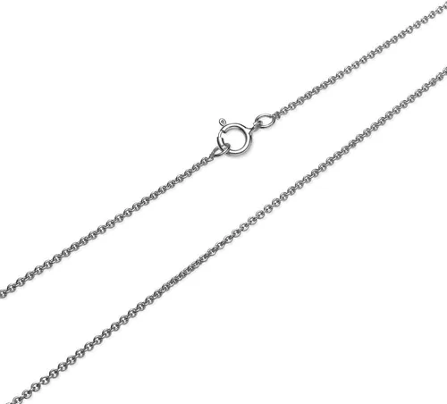 Miniatura 2 de B. BRILLIANT Sterling Silver 1mm Thin Cable Rolo Choker Size Chain Necklace for Pendants, 13 + 3