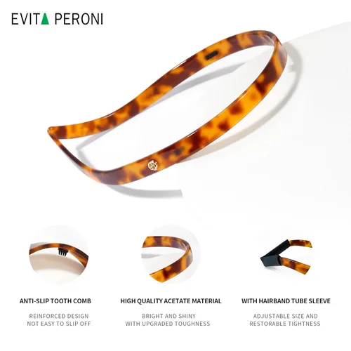 Miniatura 6 de EVITA PERONI Bandas para el cabello, sin presión, sin dolor de cabeza, cómodas diademas delgadas antideslizantes para cabello de mujer y moda