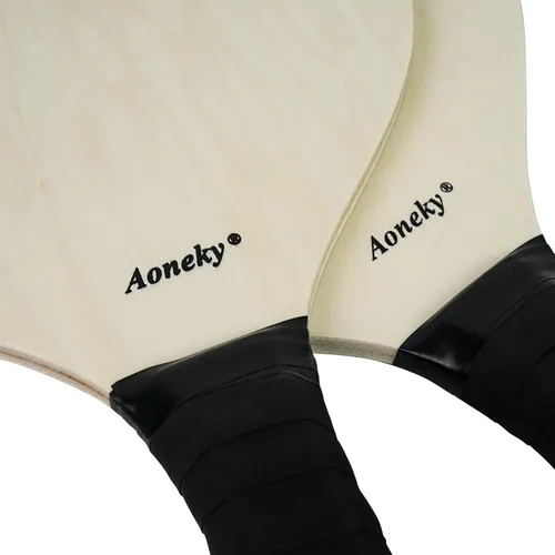 Miniatura 2 de Aoneky Juego de paletas de pickleball de madera para interiores o exteriores