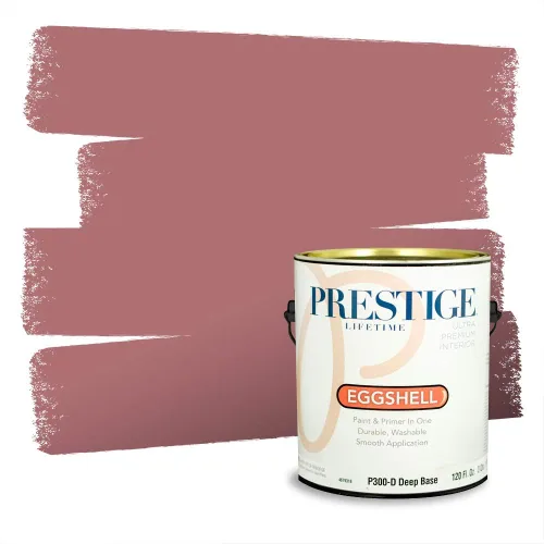 Miniatura 592 de Prestige Paints Pintura exterior e imprimación en uno, 1 galón, plano, coincidencia comparable de Valspar* Amber Rose*