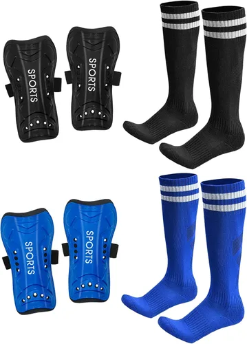 Miniatura 8 de AIMISICAR Espinilleras y Calcetines de Fútbol para Niños Pequeños, Niños y Jóvenes para Niños y Niñas (Edad 3-5, 6-8, 8-12, 10-14) Combo