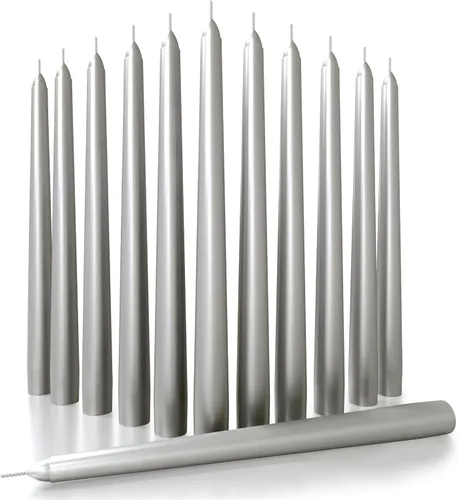 Miniatura 24 de CANDWAX Paquete de 12 velas cónicas rojas – Velas rectas sin goteo de combustión lenta sin perfume de 12 pulgadas – Ideal para mesa de comedor – Rojo