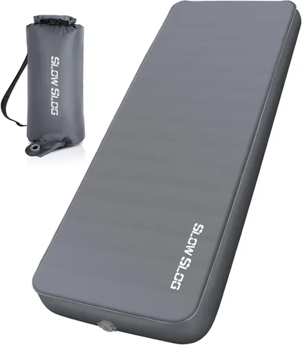 Miniatura 9 de Colchonetas Autoinflables para Acampar de Espuma Ultra Gruesa de 4 Pulgadas, Colchón Inflable de Campamento con Saco de Bomba, Almohadilla Portátil