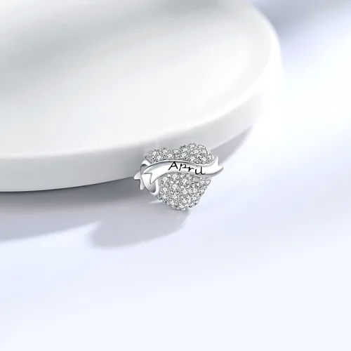 Miniatura 6 de Abalorios de plata de ley 925 con dije de corazón de amor para pulsera Pandora, apto para el día de la madre, Navidad, regalo de cumpleaños