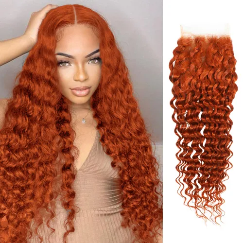 Miniatura 62 de P4/27 Cabello Humano Solitario de Onda Profunda con Reflejos Rubios Miel, 12A 100% Tejido Brasileño Virgen Ondulado Grueso con Mechas Ombre Marrón