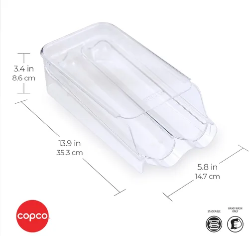 Miniatura 5 de Copco Cubo de huevos enrollable con tapa extraíble, organizador de huevos transparente que ahorra espacio para refrigeradores, capacidad para hasta