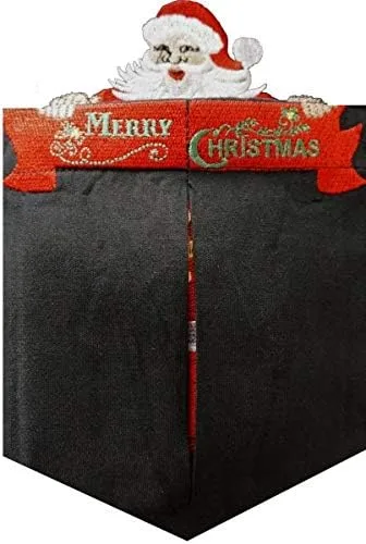 Miniatura 3 de Bamboo Cay Camisa de Navidad con botones bordados de Papá Noel para hombre