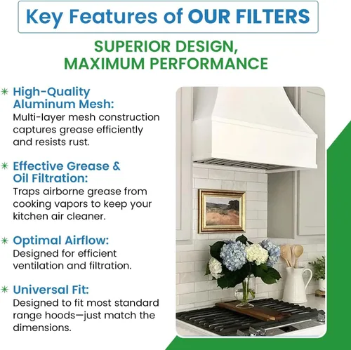 Miniatura 6 de Duraflow - Filtro de campana de repuesto para Broan S97007696