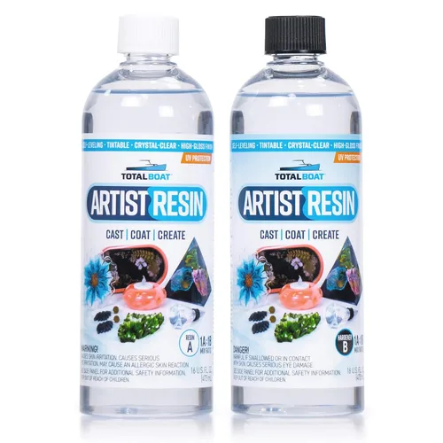 Miniatura 7 de TotalBoat Artist Resina Epoxi - Kit de Galón de 128 Oz. con Proporción de Mezcla 1:1 y Resistencia UV - Fórmula de Fundición Cristalina Transparente