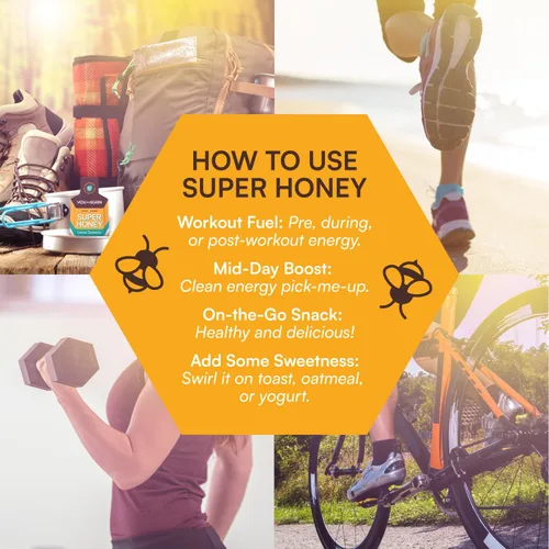 Miniatura 7 de You Again Super Honey Packets - Variedad Gel energético limpio para entrenamiento Ciclismo, resistencia, gel para correr o refrigerio energético