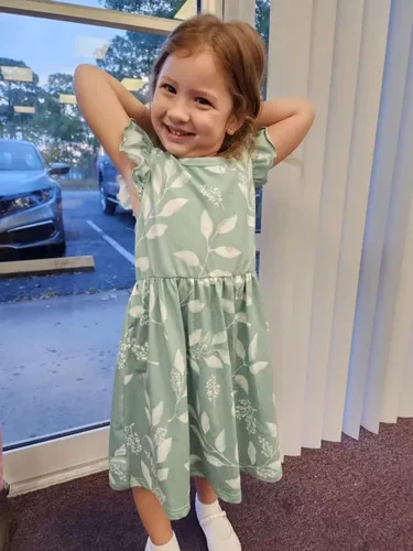Miniatura 2 de Toddler Baby Girls Casual Dresses Floral Ruffled Seaside Beach Dress Outfits