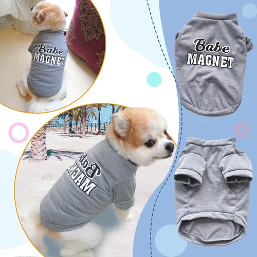Miniatura 5 de PETCARE Paquete de 3 ropa para perros pequeños, Yorkie, Chihuahua, Shih Tzu, ropa linda para cachorros, camisas suaves y transpirables para perros