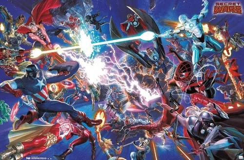 Miniatura 9 de Trends International Marvel Comics Secrets Wars - Póster de pared de batalla de 14.725 x 22.375 pulgadas, versión enmarcada de madera de granero