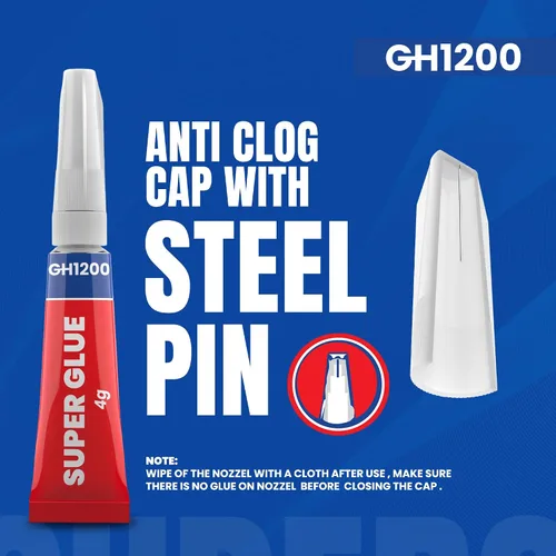 Miniatura 3 de GH1200 -0.14 oz x 5 piezas de pegamento súper para todos los usos - Superpegamento adhesivo súper rápido, grueso y fuerte - Pegamento
