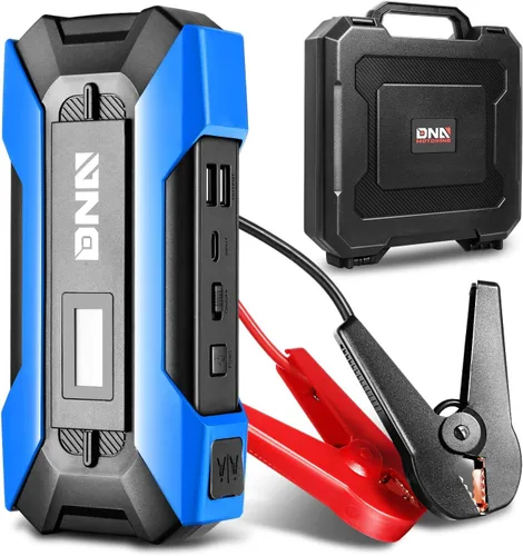 DNA MOTORING 12V 1500A 15000 mAh Arrancador de batería portátil para auto, paquete de cargadores de batería, caja de puente, para hasta 7.0L de gas