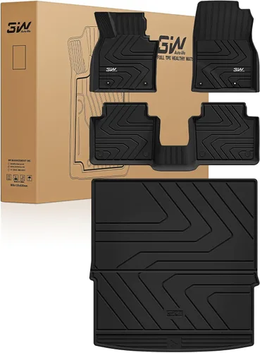 3W Alfombrillas de piso y forro de carga compatibles con Mazda CX-50 2023 2024 2025 (no para híbrido), forros TPE para todo clima, juego completo de