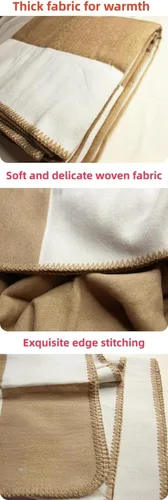 Miniatura 5 de Fcteap h Manta suave, manta de sherpa sintética de cachemira a cuadros, cálida bufanda gruesa de punto, manta mullida y cómoda para mujer, manta