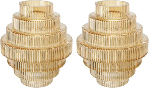 Miniatura 11 de A&B Home - Juego de 2 jarrones cilíndricos decorativos cilíndricos, decoración del hogar, dormitorio, sala de estar, entrada, consola, mesa