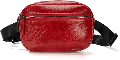 Miniatura 7 de Ausion Riñonera de cuero para hombres y mujeres, cangurera para senderismo, correr, viajes, múltiples bolsillos - Riñonera con cremalleras Marrón