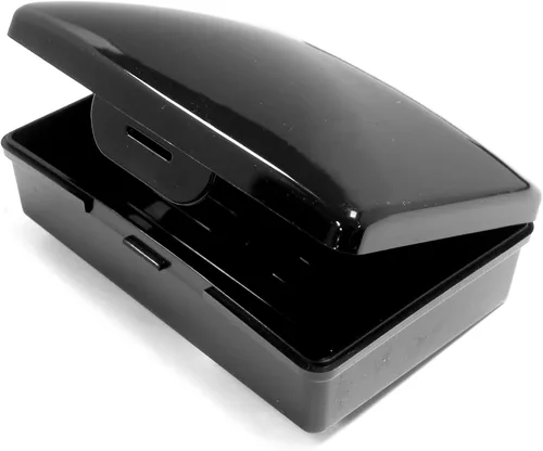 Miniatura 3 de American Comb: Jabonera - Negro - 1 unidad - Fabricado en EE. UU. - Jabonera con tapa con bisagras y cierre seguro