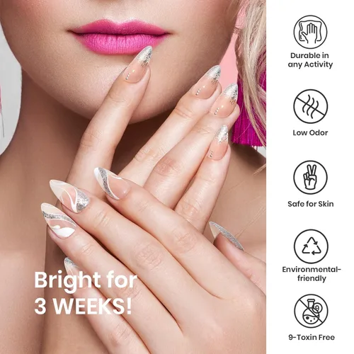 Miniatura 7 de beetles Esmalte de Uñas en Gel Delineador para Arte de Uñas - 2 Piezas Esmalte de Uñas en Gel con Purpurina Reflectante, Esmalte de Uñas Delineador