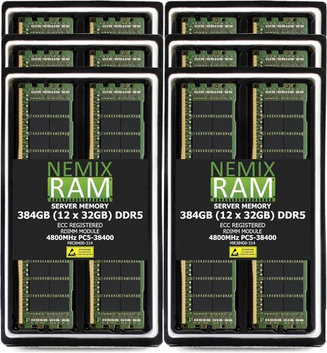 Miniatura 10 de Memoria NEMIX RAM de servidor RDIMM NEMIX RAM de 32 GB 1X32 GB DDR5 4800 MHz PC5-38400 1Rx4 1.1V CL40 288-PIN ECC