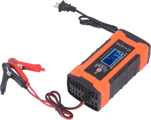 Miniatura 5 de Mantenedor del cargador de batería de pulso de 12 V 10 A 24 V 5 A con enchufe de EE. UU. para desulfatación de batería de coche camión barco