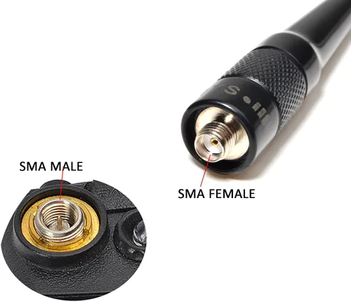 Miniatura 3 de HYS 20W GMRS Radio bidireccional SMA hembra HT 14.96 pulgadas Antena, 462MHz a 467 MHz UHF, 2.5dBi ganancia, para 460-470Mhz Amateur GMRS Walkie