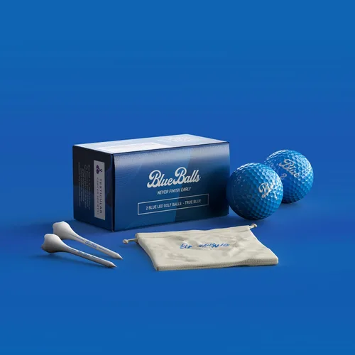 Miniatura 7 de Blue Balls Pelotas de golf con luz LED de alta calidad, brillan en la oscuridad, golf nocturno, regalo divertido, despedida de soltero