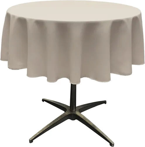 Miniatura 91 de LA Linen - Mantel redondo lavable de popelina de poliéster, resistente a manchas y arrugas, 51", mantel de tela para comedor, cocina, fiesta, Negro