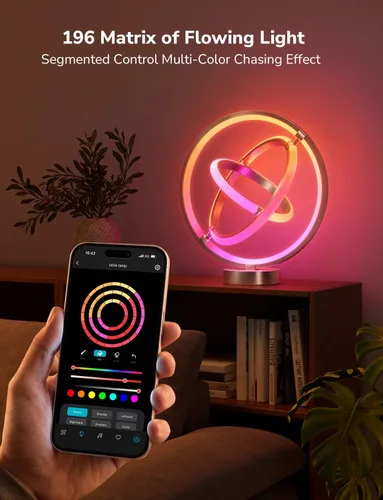 Miniatura 5 de Lepro TB1 Lámpara de mesa inteligente AI, luz de escritorio RGB+IC que cambia de color habilitada para Alexa y Google Home, sincronización