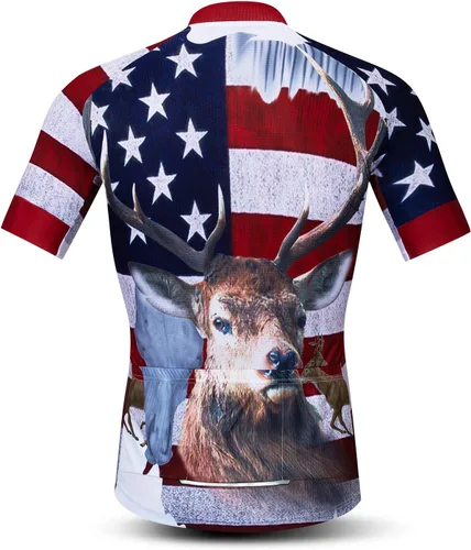 Miniatura 2 de Camiseta de ciclismo para hombre, camiseta de ciclismo para carreras de carretera, MTB, BMX, Dirt Road, secado rápido, cómoda, absorbe la humedad