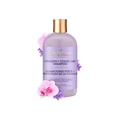 Miniatura 8 de SheaMoisture - Champú para el cuidado del color y el agua de arroz morado para cabello dañado, 13.5 onzas líquidas