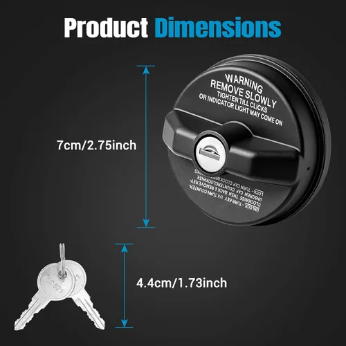 Miniatura 9 de Tapa de gasolina 10504 para Chevrolet Nissan, Toyota, Honda, GMC Buick Infiniti Subaru, tapa de combustible de bloqueo de repuesto para Mazda