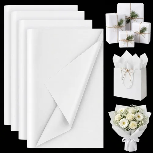 Miniatura 12 de Koogel 112 hojas de papel de seda naranja, papel de seda amarillo de 20 x 14 pulgadas para bolsas de regalo, manualidades, decoración de envoltura