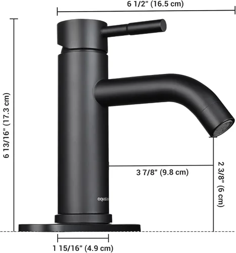 Miniatura 8 de Aquaterior Grifo de lavabo de baño negro mate de una sola manija 1 o 3 agujeros RV lavabo baño vanidad grifo bañera lavabo boho baño grifos CUPC NSF