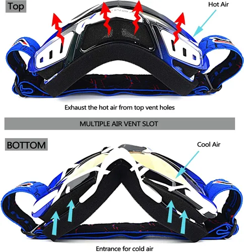 Miniatura 3 de Gafas de motocicleta y motocross para carreras de cuatrimoto (ATV), de bicicleta en tierra, de todoterreno y carrera táctica de motocicleta
