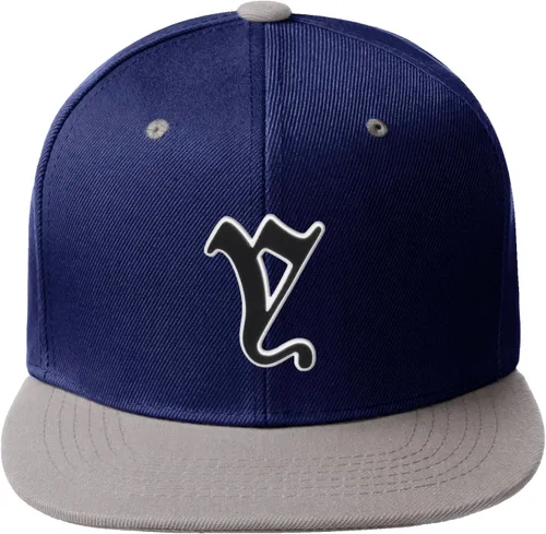 Miniatura 678 de Daxton Gorra clásica con visera de billete plano con letras del alfabeto inglés antiguo de la A a la Z