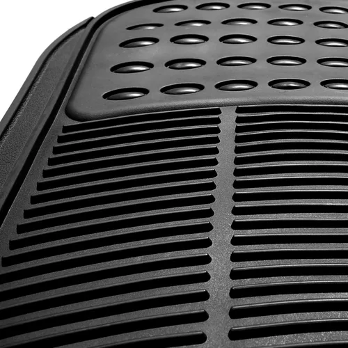 Miniatura 4 de FH Group Alfombrillas de piso automotrices - Goma resistente, ajuste universal, juego completo, ClimaProof, recortables para la mayoría de Negro