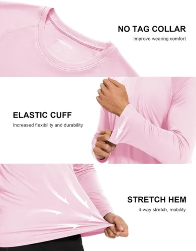 Miniatura 139 de MAGCOMSEN Camisas de manga larga para hombre, protección solar UPF 50+, camisetas atléticas para senderismo, correr, entrenamiento, protección
