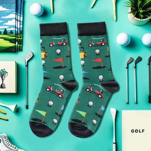 Miniatura 4 de HAPPYPOP Calcetines novedosos para hombres, regalos de bolos, para acampar, golf, bolos, bandera estadounidense, alienígena, matemáticas, música