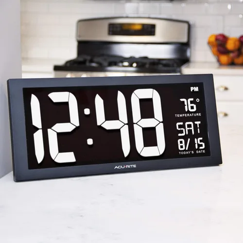 Miniatura 3 de AcuRite 75159M 14.5" Reloj LED digital grande Blanco Pulgada 14.5 pulgadas / blanco