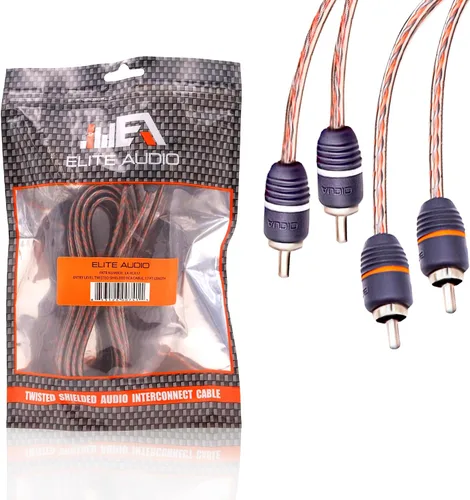 Miniatura 5 de Elite Audio EA-RCA1.5 Cable RCA estándar de 2 Ch - Par de cables trenzados macho a macho de 1.5 pies con reducción de ruido
