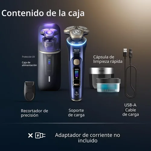Miniatura 7 de Philips Norelco Shaver i9000 Prestige Ultra, afeitadora eléctrica en seco y húmedo, Adriatic, tecnología SenseIQ Pro, sistema de triple elevación