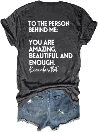 Miniatura 3 de Camiseta con texto en inglés You are Amazing Beautiful and Enough You are Amazing Beautiful and Enough con texto en inglés You are Amazing Beautiful