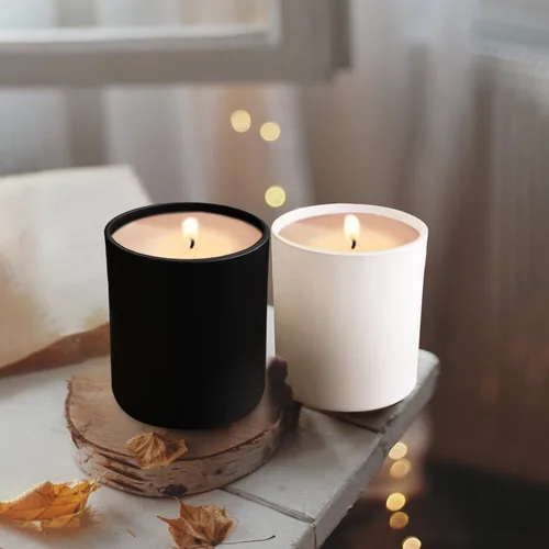Miniatura 5 de SHOWIN Tarros de vela gruesos de 14 OZ para hacer velas 12 Piezas, tarros vacíos de 3 mechas con tapas de madera para hacer velas, recipiente