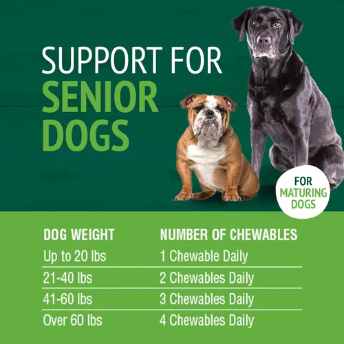Miniatura 2 de Petnc Senior Multi Chewables (60 unidades), soporte diario multivitamínico y multimineral para perros, incluye zinc, magnesio, hierro y más, apoya