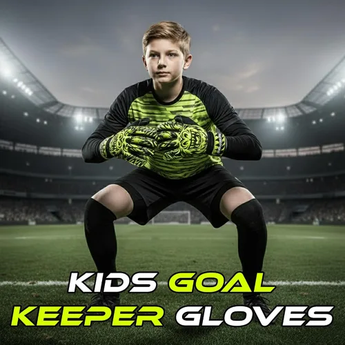 Miniatura 7 de Guantes de portero de fútbol para niños – Guantes de portero juvenil con fuerte agarre y protección, palmas de látex duraderas, ajuste transpirable
