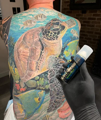 Miniatura 3 de H2Ocean InkRenu - Espuma hidratante para tatuajes que mejora el color, abrillantador, potenciador e hidratante para el cuidado del tatuaje, loción