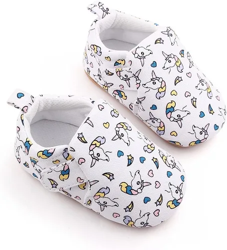 Miniatura 8 de Zapatos de bebé para niños y niñas, tenis de goma antideslizantes, suela de primer caminante, zapatillas de dibujos animados, zapatos para cuna de 0